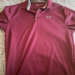 Under Armour Men's Burgundy Polo Shirt